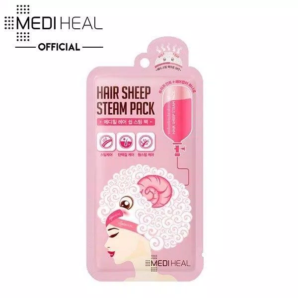 Mặt nạ ủ tóc phục hồi tóc Mediheal Hair Sheep Steam Pack. (ảnh: internet)