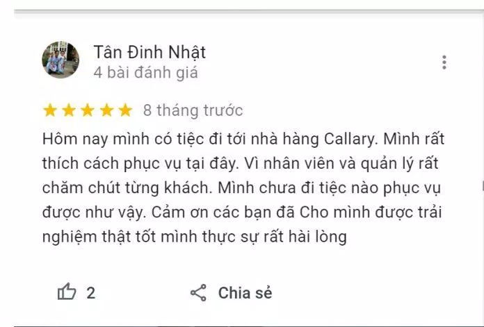 Đánh giá của khách hàng về Grand Palace. (Ảnh: BlogAnChoi)