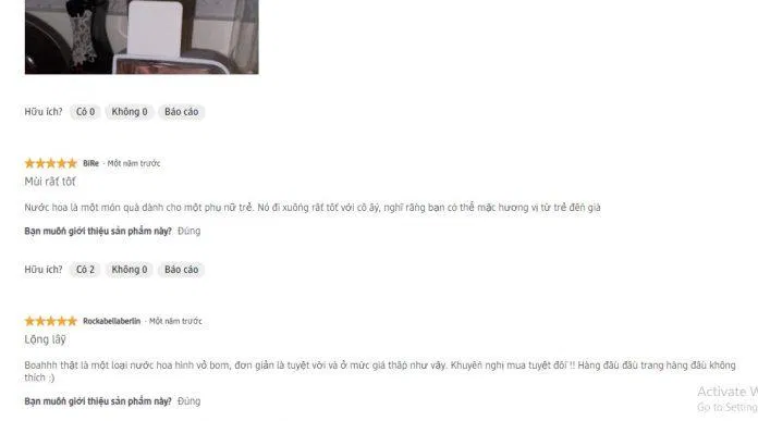 Đánh giá của khách hàng về sản phẩm trên trang dm.de (ảnh: BlogAnChoi).
