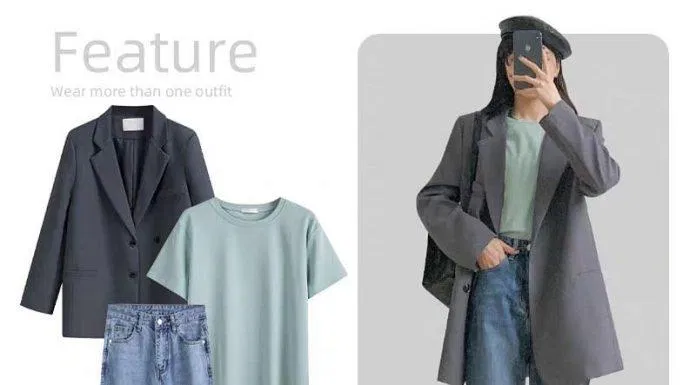 Thanh lịch với quần jean ống rộng mix blazer (Nguồn: Internet) Thanh lịch với quần jean ống rộng mix blazer (Nguồn: Internet)