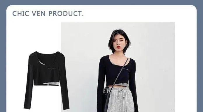 Nàng nấm lùn nên lựa áo croptop để phối cùng quần ống rộng (Nguồn: Internet) Nàng nấm lùn nên lựa áo croptop để phối cùng quần ống rộng (Nguồn: Internet)