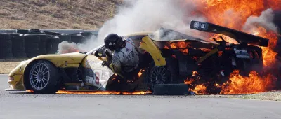 Hiện trường tai nạn của Dale Earnhardt Jr. (Ảnh: Internet)