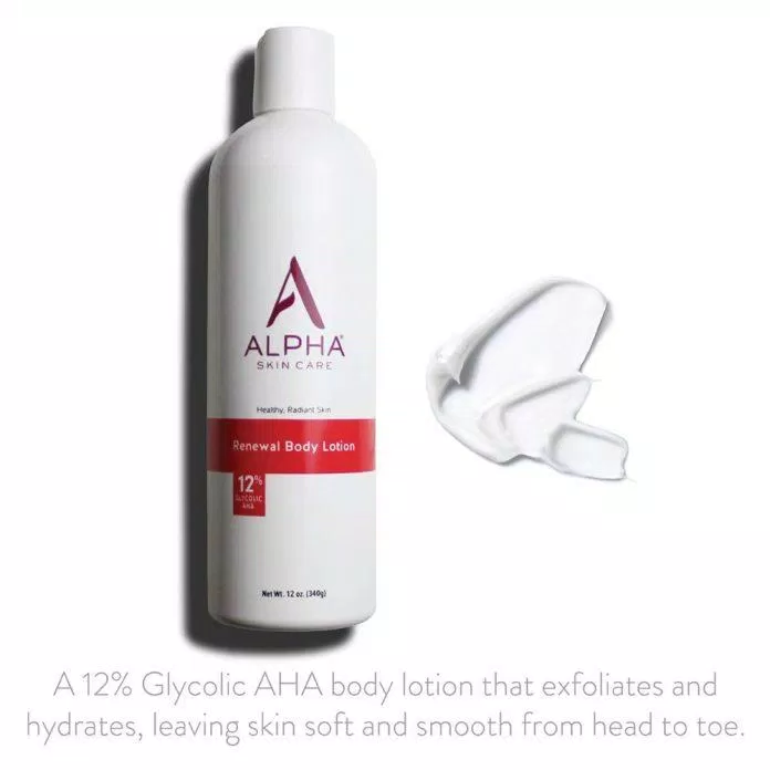 Alpha Skincare Renewal Body Lotion 12% AHA giúp điều trị mụn và thâm trên cơ thể ( Nguồn: internet)