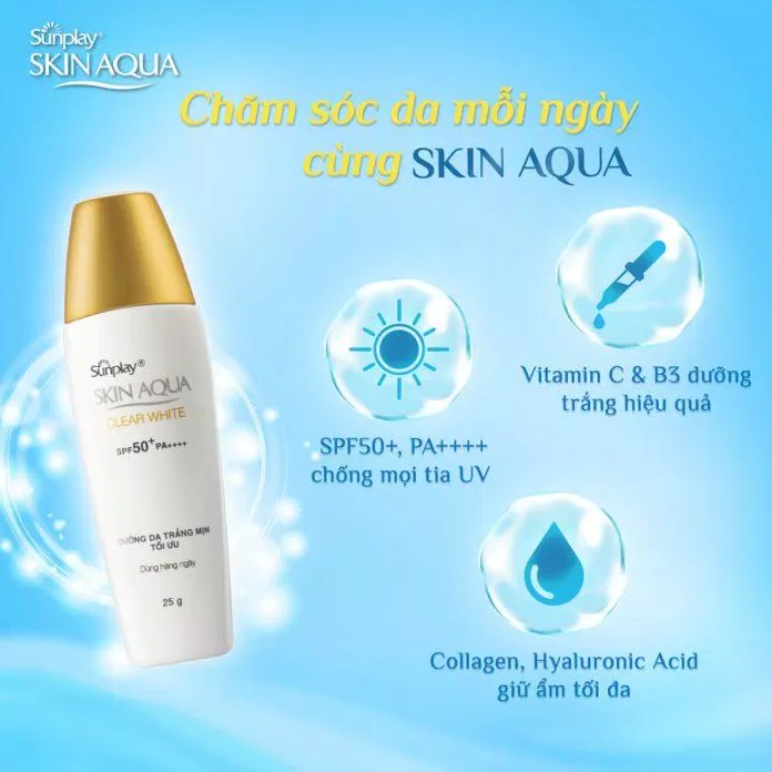 Kem chống nắng dưỡng sáng da Sunplay Skin Aqua Clear White (Ảnh: Internet).