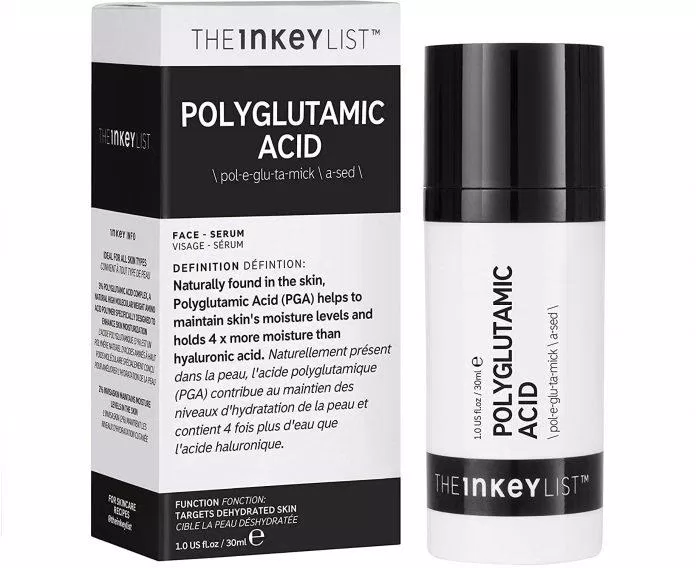 The Inkey List Polyglutamic Acid có thiết kế đơn giản với 2 màu chủ đạo trắng và đen khá đơn giản (Nguồn: internet)