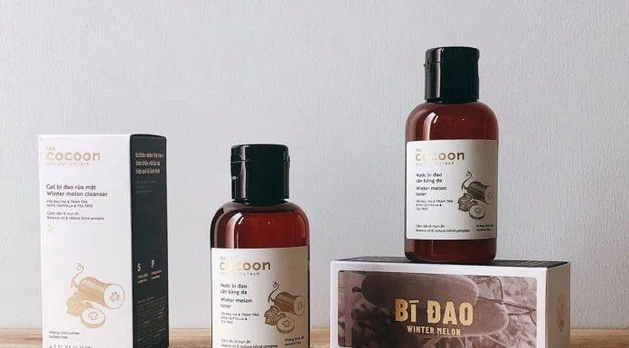 Thiết kế vỏ hộp và bao bì sản phẩm của Toner Cocoon bí đao. (Ảnh: Internet)