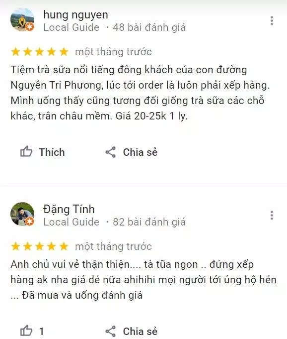 Review về trà sữa Phượng Hoàng (Ảnh: BlogAnChoi)