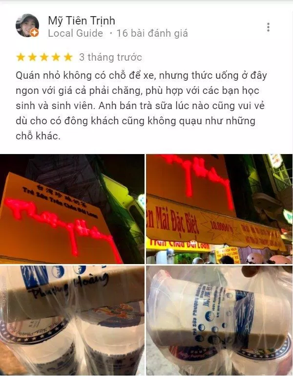 Review về trà sữa Phượng Hoàng (Ảnh: BlogAnChoi)