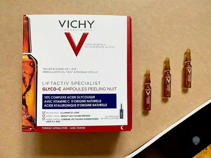 VICHY Liftactiv Specialist Glyco-C Night Peel Ampoules được thiết kế khoa học giúp bảo quản sản phẩm tốt hơn (Nguồn: Internet)