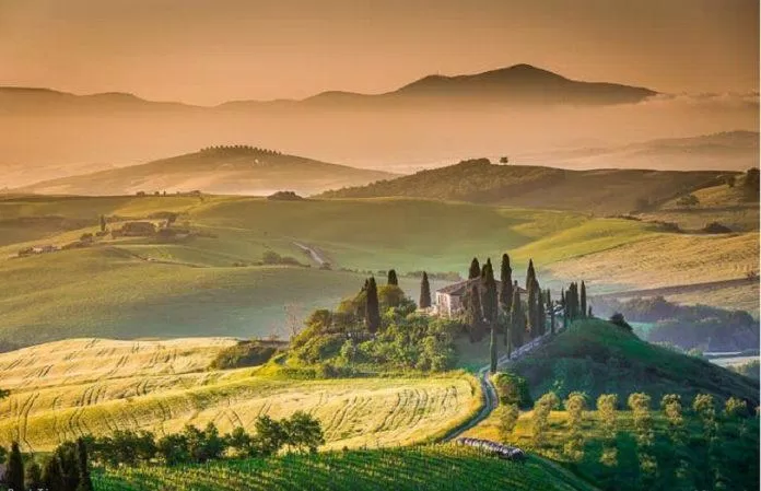 Phong cảnh đẹp như tranh vẽ của vùng Tuscany (Ảnh: Internet).