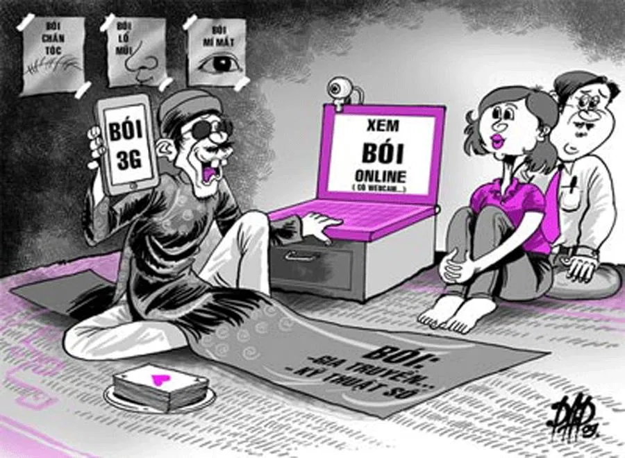 Nên tỉnh táo để phân biệt "thầy lừa" khi xem tử vi, bói toán. (Ảnh: Internet)