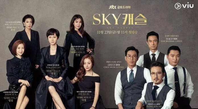 Sky Castle (Lâu Đài Tham Vọng) của đài JTBC là bộ phim đứng thứ 2 với rating với 23,779%. (Nguồn: Internet)