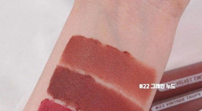 Bốn sắc son cuốn hút mọi ánh nhìn của Romand Zero Velvet Tint Vintage Filter (Ảnh: Internet).