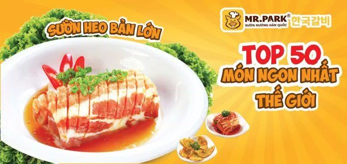 Sườn Heo Bản Lớn Nướng Than món ăn tiêu biểu của Mr. Park (Ảnh Internet) Sườn Heo Bản Lớn Nướng Than món ăn tiêu biểu của Mr. Park (Ảnh Mr. Park)