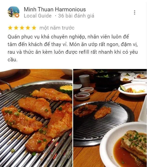 Review của khách hàng tại Mr. Park (Ảnh BlogAnChoi)