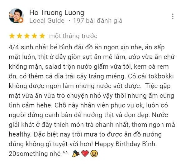 Review của khách hàng tại K-Pub (Ảnh BlogAnChoi)
