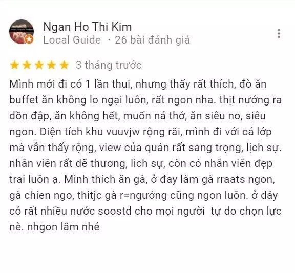 Review của khách hàng tại King BBQ (Ảnh BlogAnChoi)