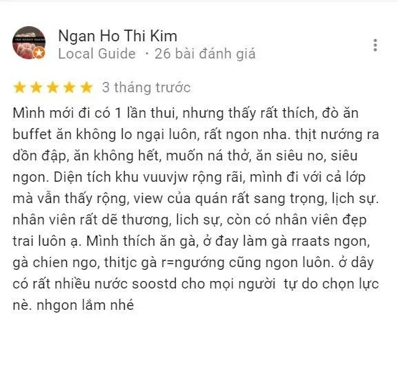 Review của khách hàng tại King BBQ (Ảnh BlogAnChoi)