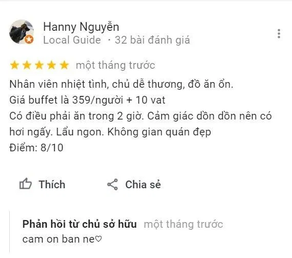 Review của khách hàng tại Bros BBQ (Ảnh BlogAnChoi)