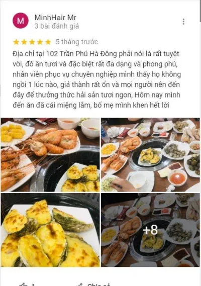 Đánh giá của khách hàng về Buffet Poseidon - Hà Đông (Nguồn: Internet) Đánh giá của khách hàng về Buffet Poseidon - Hà Đông (Nguồn: Internet)