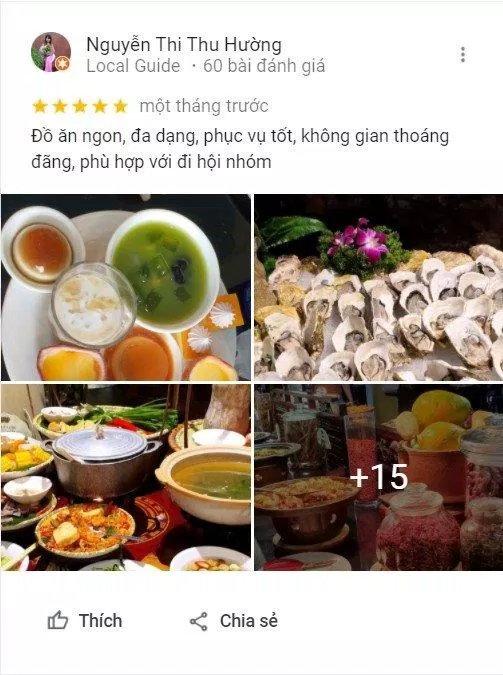 Đánh giá của khách hàng về Buffet Sen - Tây Hồ (Nguồn: Internet)