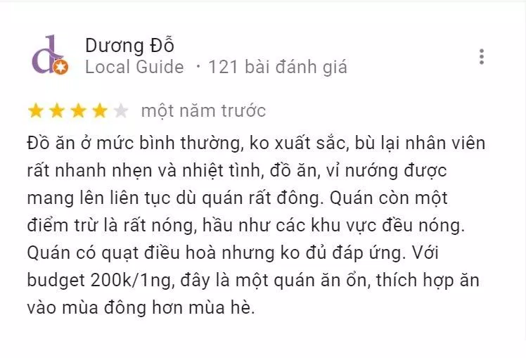 Đánh giá của khách hàng về Buk Buk (Nguồn: Internet)