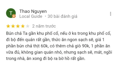 Đánh giá của khách hàng về Bún chả Ta Hà Nội (Nguồn: BlogAnChoi) Đánh giá của khách hàng về Bún chả Ta Hà Nội (Nguồn: BlogAnChoi)