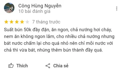 Đánh giá của khách hàng về Bún chả Tuyết (Nguồn: BlogAnChoi) Đánh giá của khách hàng về Bún chả Tuyết (Nguồn: BlogAnChoi)