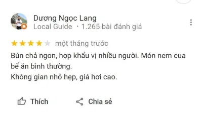 Đánh giá của khách hàng về Bún chả Đắc Kim (Nguồn: BlogAnChoi) Đánh giá của khách hàng về Bún chả Đắc Kim (Nguồn: BlogAnChoi)