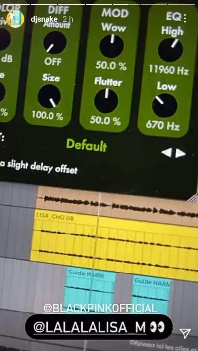 DJ Snake nhá hàng 1 đoạn thu âm trên Instagram Story (Ảnh: Internet)