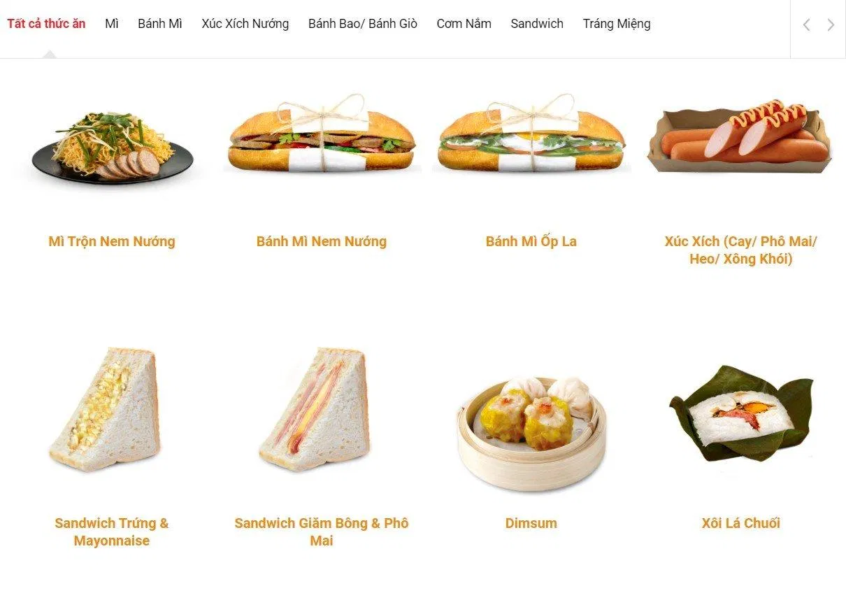 Menu đa dạng ở Circle K (Nguồn: Internet) Menu đa dạng ở Circle K (Nguồn: Internet)
