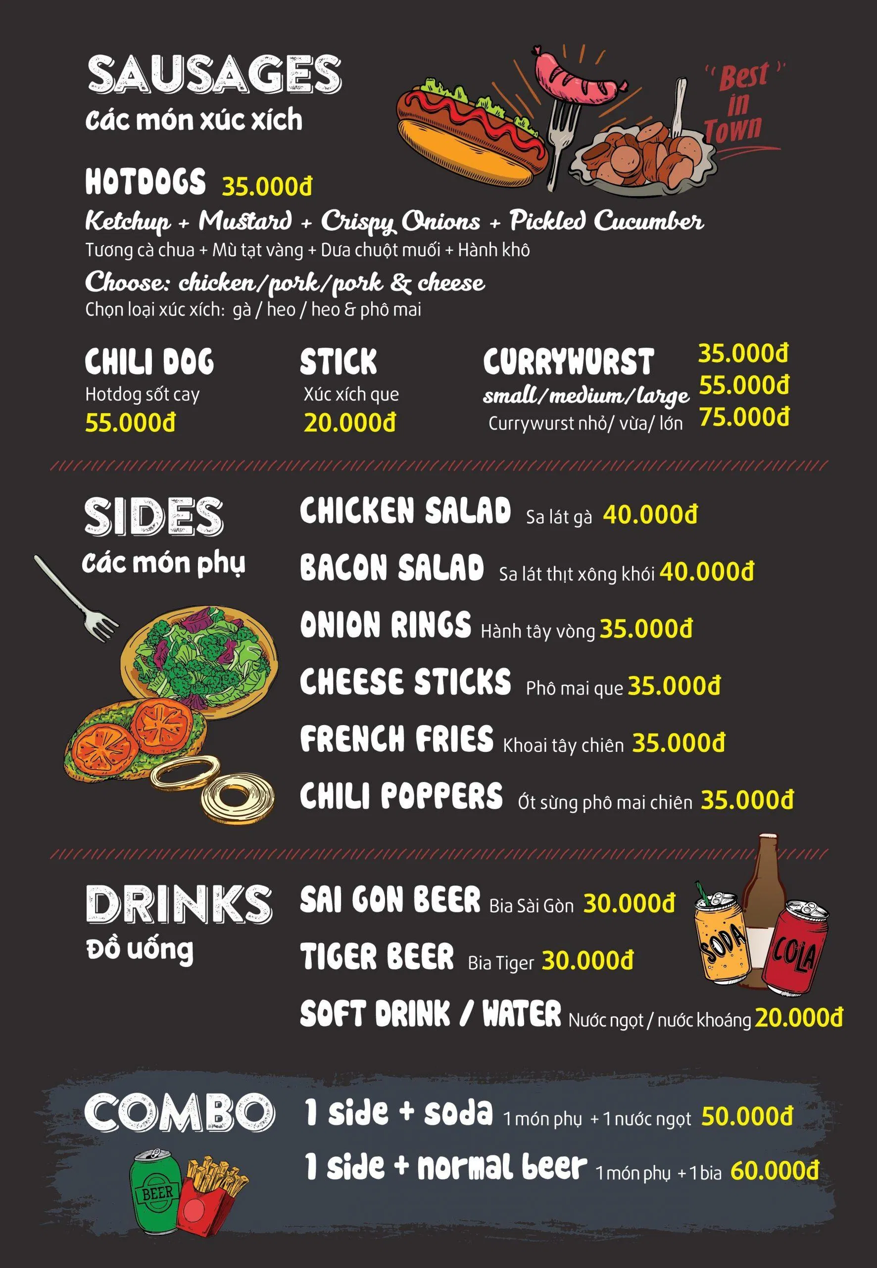 Menu quán Valhalla Grill (Nguồn: Internet) Menu quán Valhalla Grill (Nguồn: Internet)