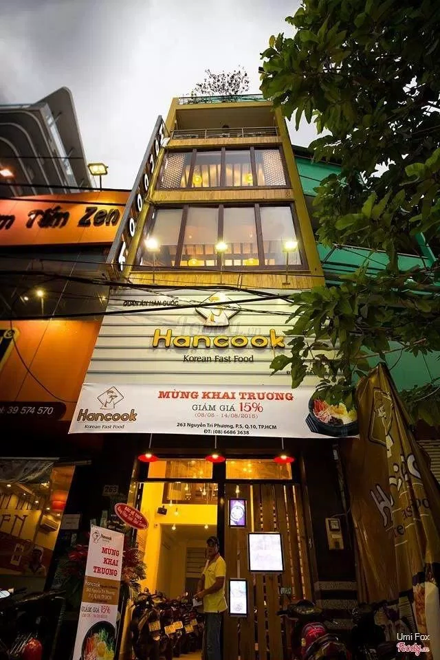 Bên ngoài cửa hàng Hancook Korean Fastfood Nguyễn Tri Phương. (Ảnh : Internet). Bên ngoài cửa hàng Hancook Korean Fastfood Nguyễn Tri Phương. (Ảnh : Internet).