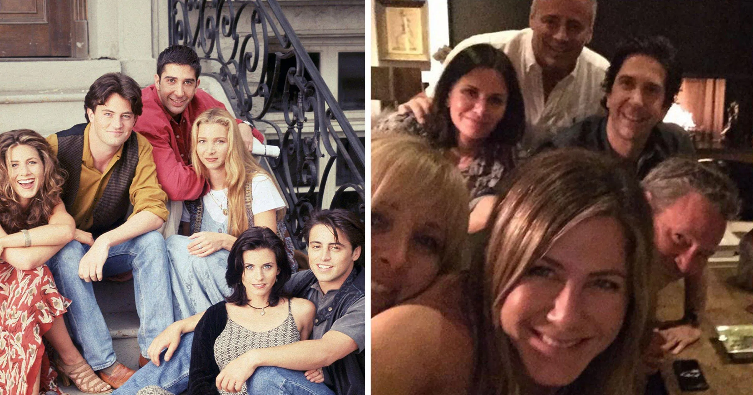 Dàn diễn viên Friends ngày ấy và bây giờ ( Ảnh: Internet )