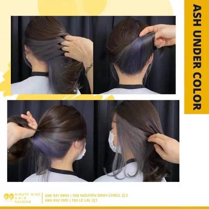 Mẫu tóc nhuộm giấu màu cực cá tính. Nguồn: Fanpage Hair saloon 99