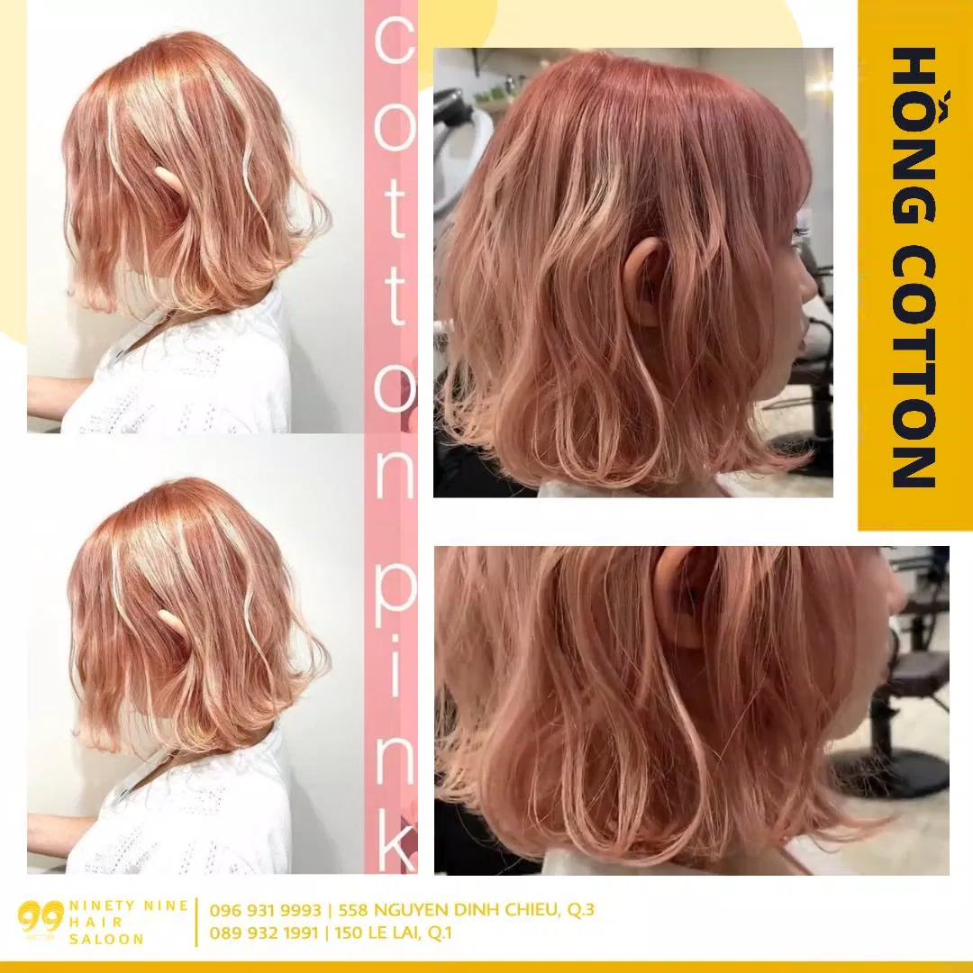 Mẫu tóc ngắn hồng xinh xắn được thực hiện tại Hair salon 99. Nguồn: Fanpage Hair saloon 99