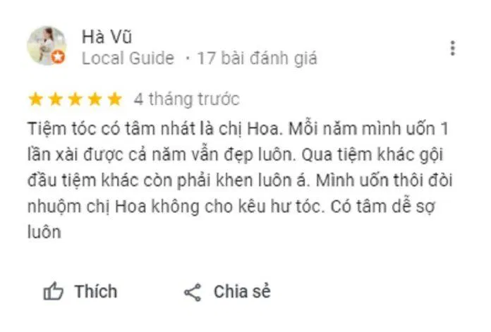 Đánh giá của khách hàng về Hair Saloon 99 (Ảnh: BlogAnChoi)