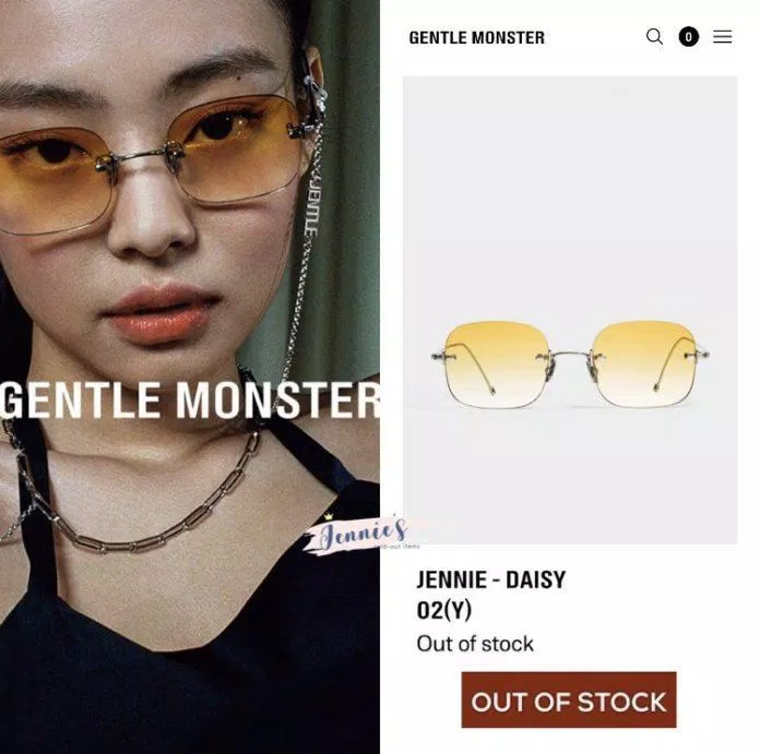 Để cảm ơn Jennie vì đã giúp dòng sản phẩm trở nên hot trên thị trường châu Á, Gentle Monster sản xuất tặng riêng cho Jennie 1 cặp kính độc nhất vô nhị (Ảnh: Internet). Để cảm ơn Jennie vì đã giúp dòng sản phẩm trở nên hot trên thị trường châu Á, Gentle Monster sản xuất tặng riêng cho Jennie 1 cặp kính độc nhất vô nhị (Ảnh: Internet).