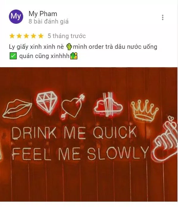 Review của khách hàng về Katus Tea (Ảnh BlogAnChoi)