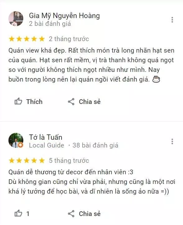Review của khách hàng về Katus Tea (Ảnh BlogAnChoi)