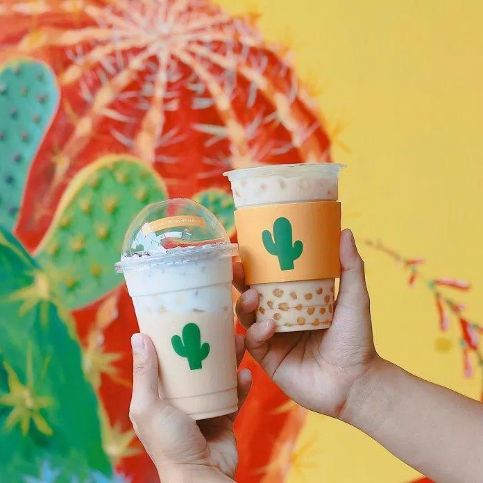 Logo xương rồng điểm nhấn dễ thương củ Katus Tea (Ảnh Katus Tea)