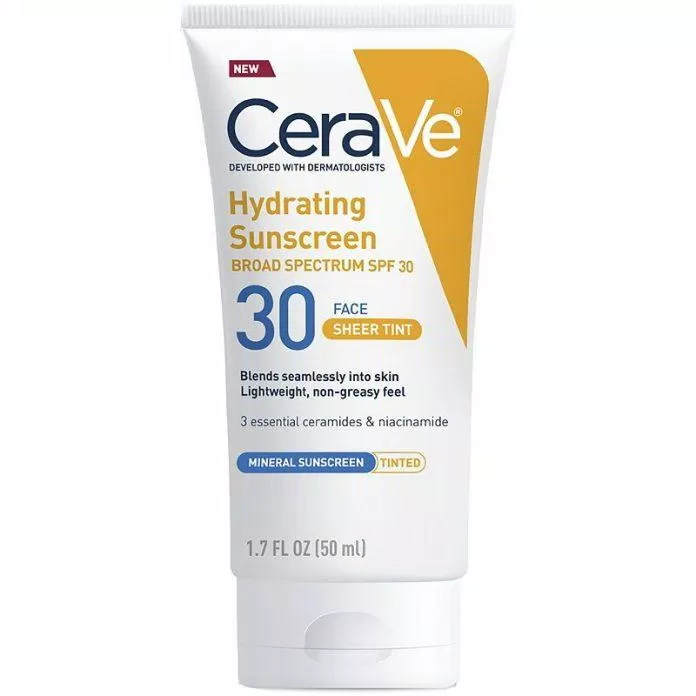 Kem chóng nắng CeraVe Hydrating Mineral Sunscreen Broad Spectrum SPF 30 là dòng kem chống nắng lành tính, dịu nhẹ. (Nguồn: Internet).