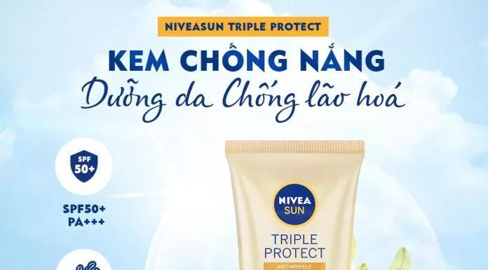 Kem chống nắng Nivea Sun Triple Protect Anti Wrinkle có tác dụng bảo vệ collagen và chống nắng hiệu quả ( Nguồn: internet)