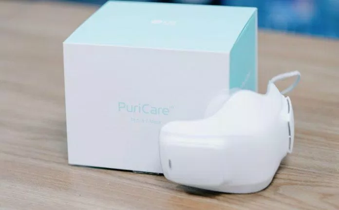 Hộp đựng khẩu trang LG PuriCare có màu xanh dịu nhẹ (Ảnh: Internet). Hộp đựng khẩu trang LG PuriCare có màu xanh dịu nhẹ (Ảnh: Internet).
