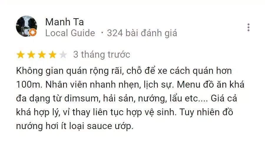 Đánh giá của khách hàng về Làu Buffet (Nguồn: Internet) Đánh giá của khách hàng về Làu Buffet (Nguồn: Internet)