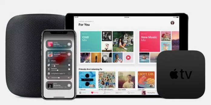 Có thể kết nối HomePod với Apple TV luôn nhé! (Ảnh: Internet).
