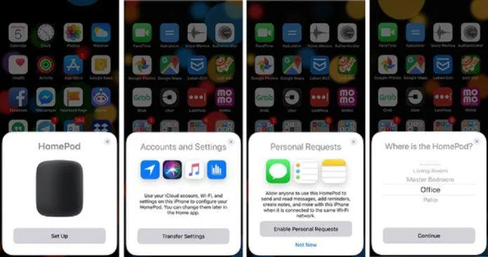 HomePod bozgorailuaren konexio funtzioak iPhonearekin (Argazkia: Internet). HomePod bozgorailuaren konexio funtzioak iPhonearekin (Argazkia: Internet).