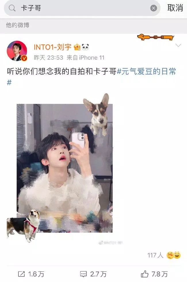 Màn đổi tên chó cưng gây tranh cãi của Lưu Vũ (Nguồn: Internet)