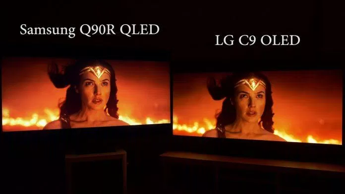So sánh độ tương phản của OLED và QLED (Ảnh: Internet). So sánh độ tương phản của OLED và QLED (Ảnh: Internet).