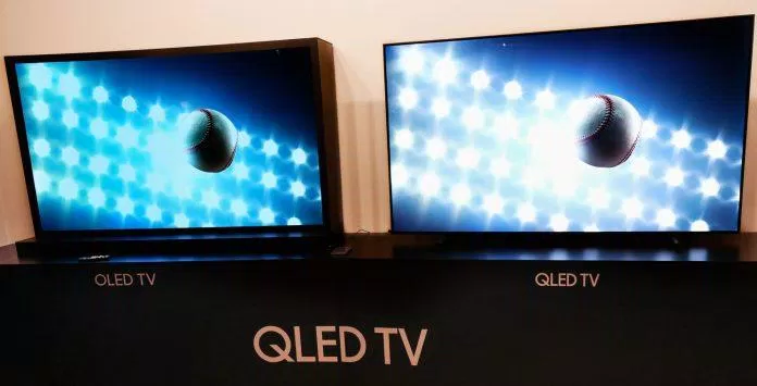 So sánh độ sáng của OLED và QLED (Ảnh: Internet).